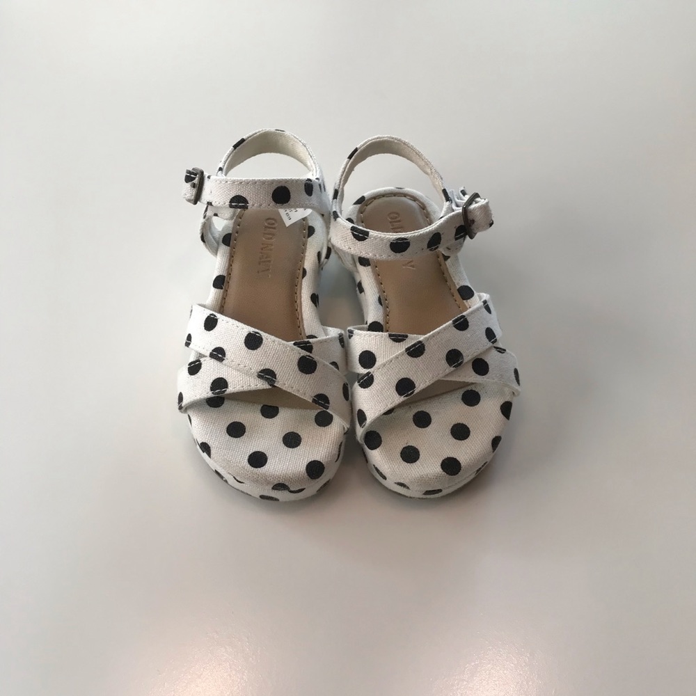 Black & White Polka Dot Sandals
